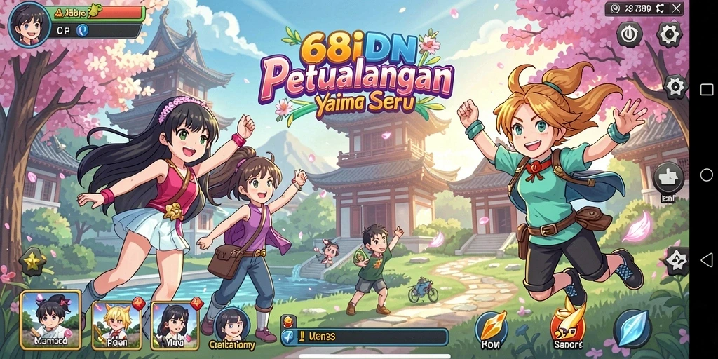 Tampilan seru dari gameplay yang dinamis di 68IDN.
