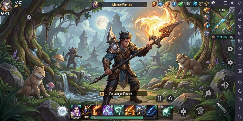 Gameplay dinamis dengan pertarungan seru di AA62.