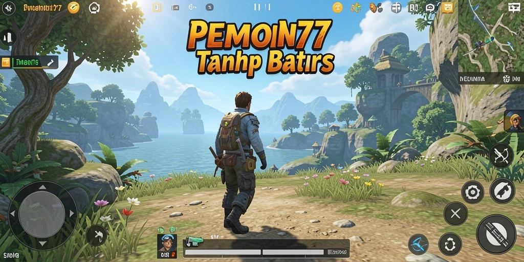 Tampilan gameplay <strong>EMON77</strong> di dunia terbuka yang penuh petualangan.