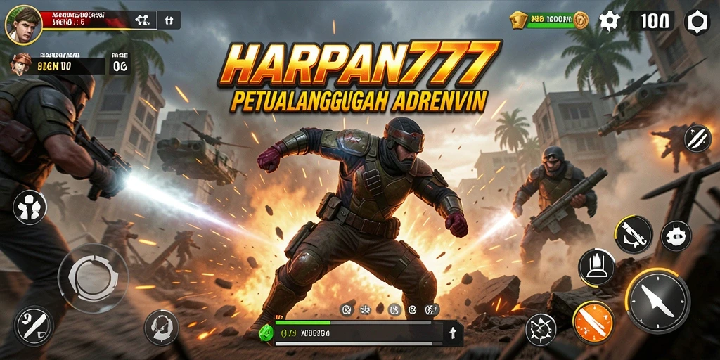 Tampilan aksi mendebarkan dari gameplay HARAPAN777.