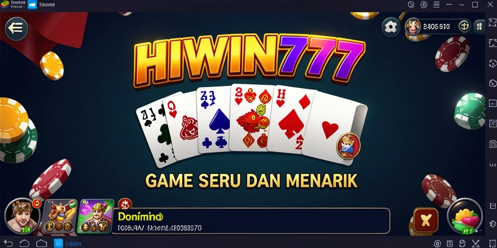 Screenshot HIWIN777 menunjukkan gameplay seru permainan Domino.