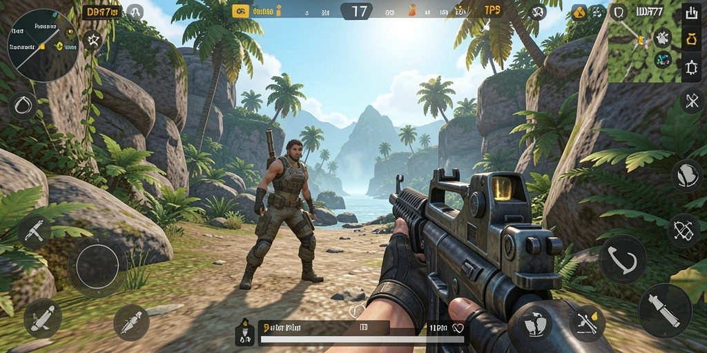 Tampilan gameplay seru dari IDR77 dalam aksi TPS.