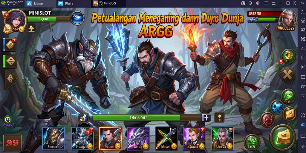 Tangkapan layar gameplay seru dari MINISLOT dalam dunia ARPG.
