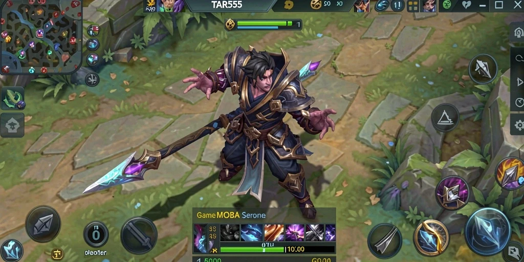 Screenshot gameplay TAR555 yang menampilkan pertempuran intens.